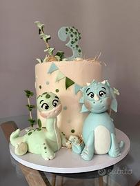 Meravigliosa torta tema dinosauri