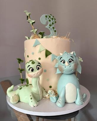 Meravigliosa torta tema dinosauri