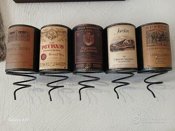 Portabottiglie da parete  5 posti "Vintage"