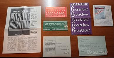 PUBBLICITA' LIBRI CASE EDITRICI DEL '900