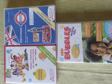3 dvd di inglese per bambini new bubbles;