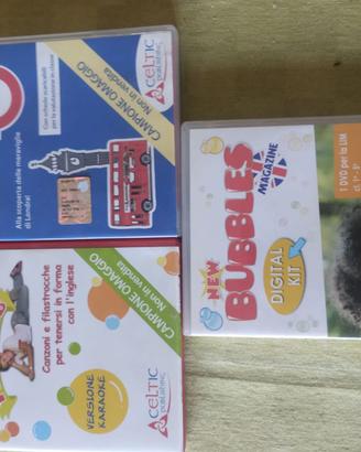 3 dvd di inglese per bambini new bubbles;