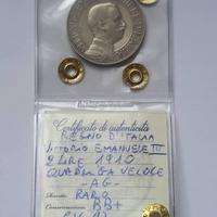 Vit.em.III 2 lire 1910 raro bb+