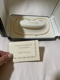 Collana perle coltivate oro bianco 18k