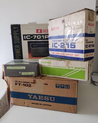 imballaggi ricetrasmittenti Icom e Yaesu