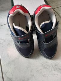 Scarpe da ginnastica bimbo in pelle e tessuto