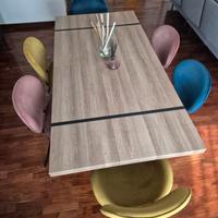 🪑 Set 6 Sedie Velluto Colorate - Come Nuove!