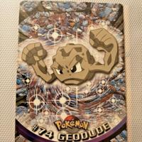 #74 GEODUDE Card Pokemon TV Animation - Topps