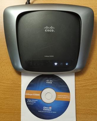 Modem Cisco Linksys X3000 ADSL 2+ CD