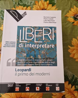 Libro Letteratura Italiana "Liberi di Interpretare