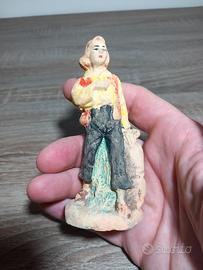 Statuina Presepe Gesso Fornaio Antica 