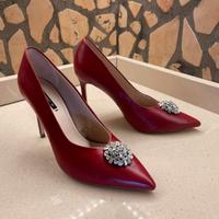 Scarpe da donna Zara basic Collection bordeaux
