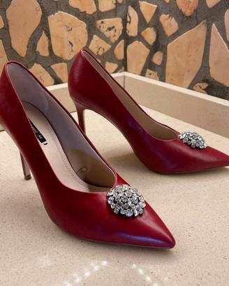 Scarpe da donna Zara basic Collection bordeaux