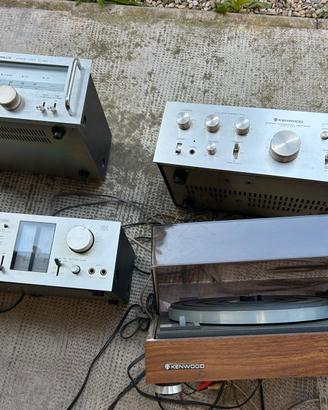 Impianto Hi-Fi Vintage Kenwood + Nikko + Giradisch