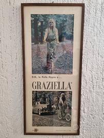 QUADRO PUBBLICITA' GRAZIELLA CON BRIGITTE BARDOT