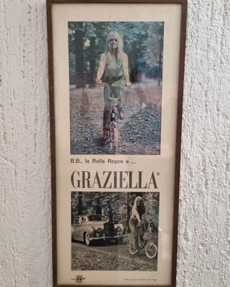 QUADRO PUBBLICITA' GRAZIELLA CON BRIGITTE BARDOT