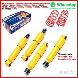 4 Ammortizzatori Sportivi VW TRANSPORTER T4 -5cm