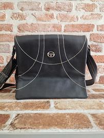 borsa sergio tacchini vintage, nera, tracolla