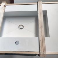 Top bagno in gres porcellanato cm 50/120