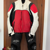 Tuta divisibile Alpinestar in pelle
