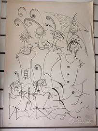 Enzo Pagani - Litografia su carta, 70x51 cm