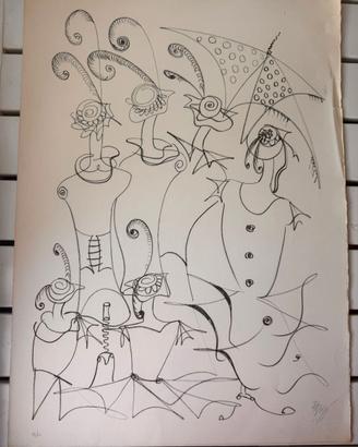 Enzo Pagani - Litografia su carta, 70x51 cm