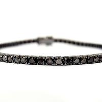 Bracciale tennis Oro Brunito 18kt Diamanti Black