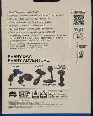 QUADLOCK HEAD WATERPROOF WIRELESS CHARGER