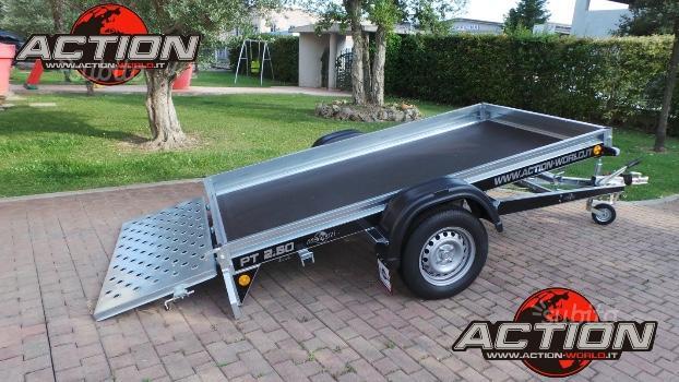 Carrello porta quad con rampa posteriore basculant