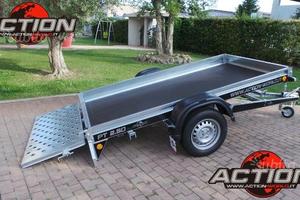 Carrello porta quad con rampa posteriore basculant