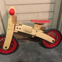 Bici legno per bambini senza pedali