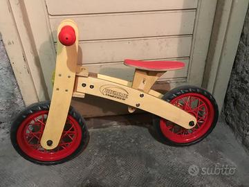 Bici legno per bambini senza pedali