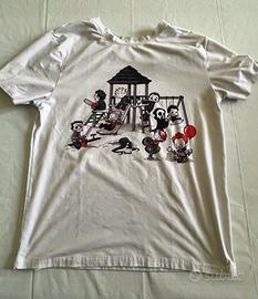 Maglietta bianco horror serial killer comics XS