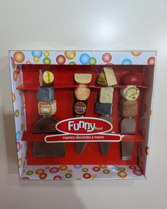 Set coltelli formaggio Funny Food manici decorati