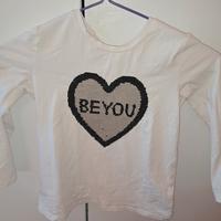 Maglietta bianca paillettes nere Original Marines