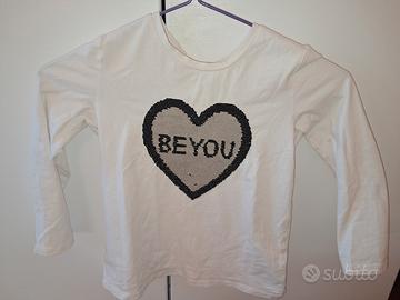 Maglietta bianca paillettes nere Original Marines