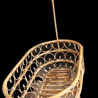 culla vintage in vimini