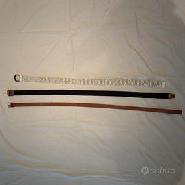 Lotto 3 Cinture Intrecciata Elastica Similpelle