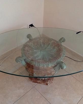 tavolino in cristallo 