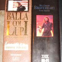 Lotto 2 cofanetti vhs-braveheart - balla coi lupi