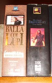 Lotto 2 cofanetti vhs-braveheart - balla coi lupi