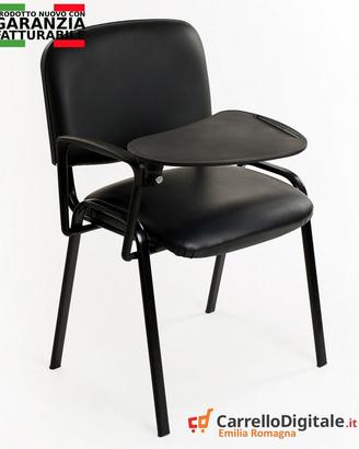 Sedie riunione ecopelle nera + Ribaltina scrittoio