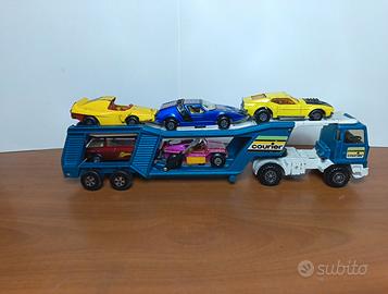 MATCHBOX SUPERKINGS K10 CAR TRANSPORTER + 5 AUTO