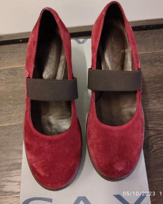 Scarpe  bordeaux in camoscio Sax