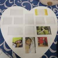 Porta foto in legno a cuore