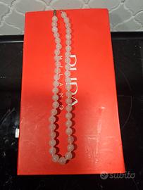 Collana perle quarzo rosa  naturale 