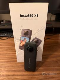 Insta 360 X3 con adattatore microfono esterno