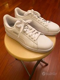 Scarpe bianche, Puma smash V2 L bianche,mis 40,5