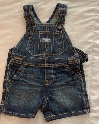 Salopette corta oshkosh 9 mesi