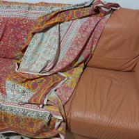 divano 3 posti in pelle con kit pulizia